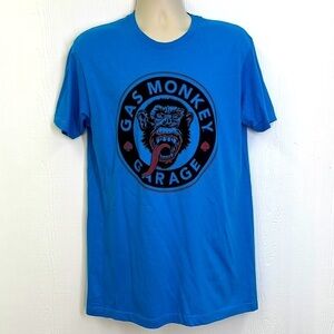 Gas Monkey Garage - Blue Gas Monkey Garage Spade Graphic T Shirt Size Medium